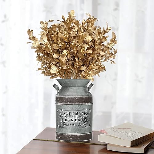 Vista 134 de CATTREE Helechos dorados - Plantas artificiales grandes y altas de 30 pulgadas, paquete de 2 decoraciones de Navidad, hojas de Boston doradas Hojas