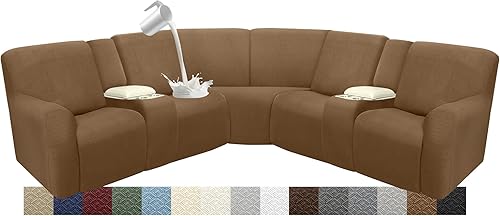 Miniatura 70 de Fundas de sofá reclinable impermeable para sección seccionales Fundas lavables para sofá en forma de L para sofás reclinables Fundas elásticas para