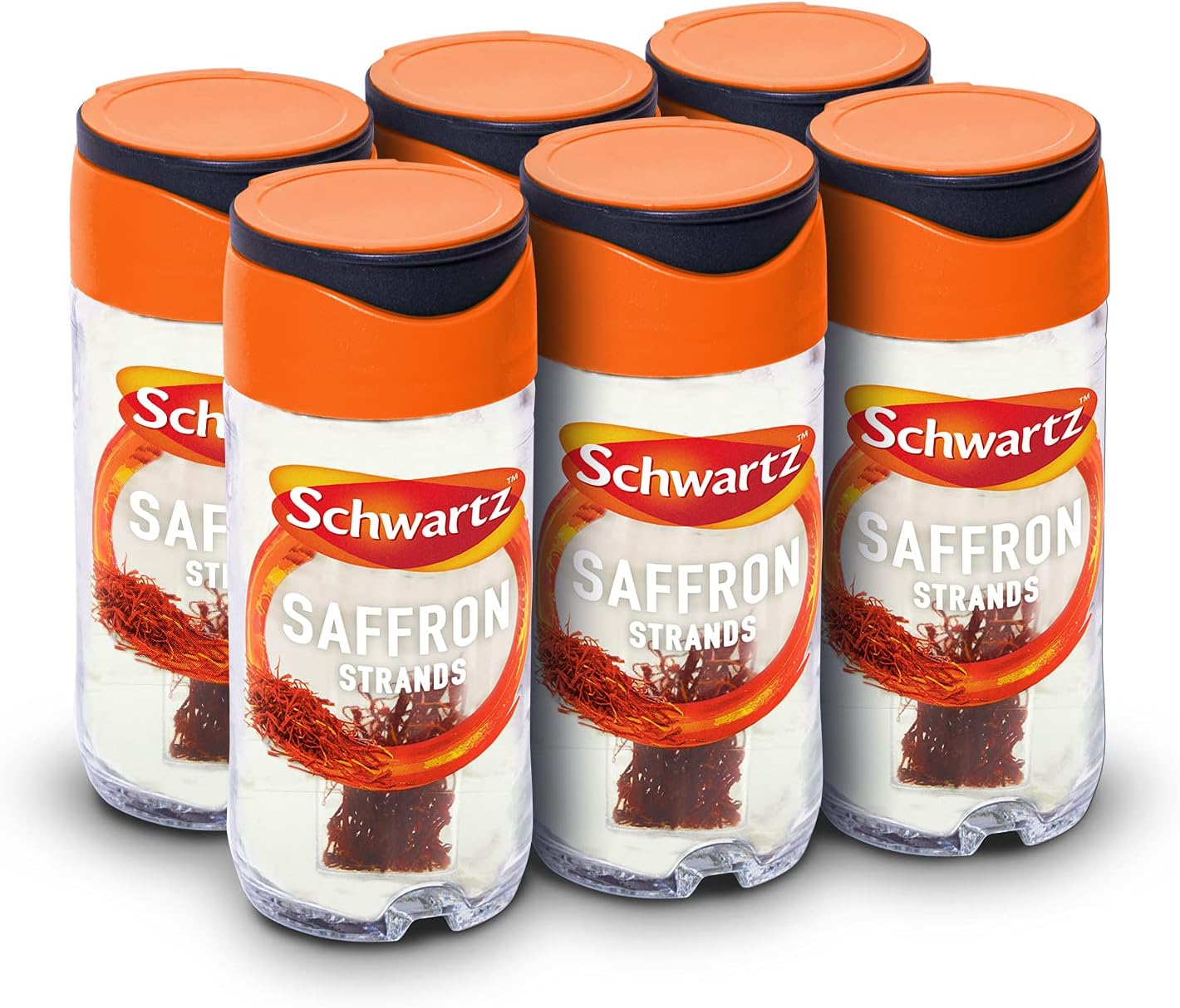 Schwartz Saffron Strands 0.4 G , Jar , Pack of 6 , Musky & Floral