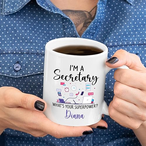 Miniatura 3 de Taza de cerámica con texto en inglés "I'm A Secretary", taza de café con texto en inglés "I'm A Secretary", taza de café con texto en inglés "I'm A