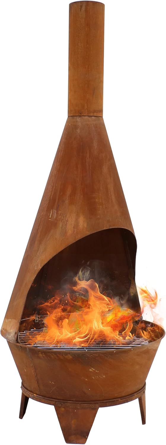 Sunnydaze 6-Foot Chiminea Review: Rustic Wood-Burning Outdoor Fireplace for Backyard Patios