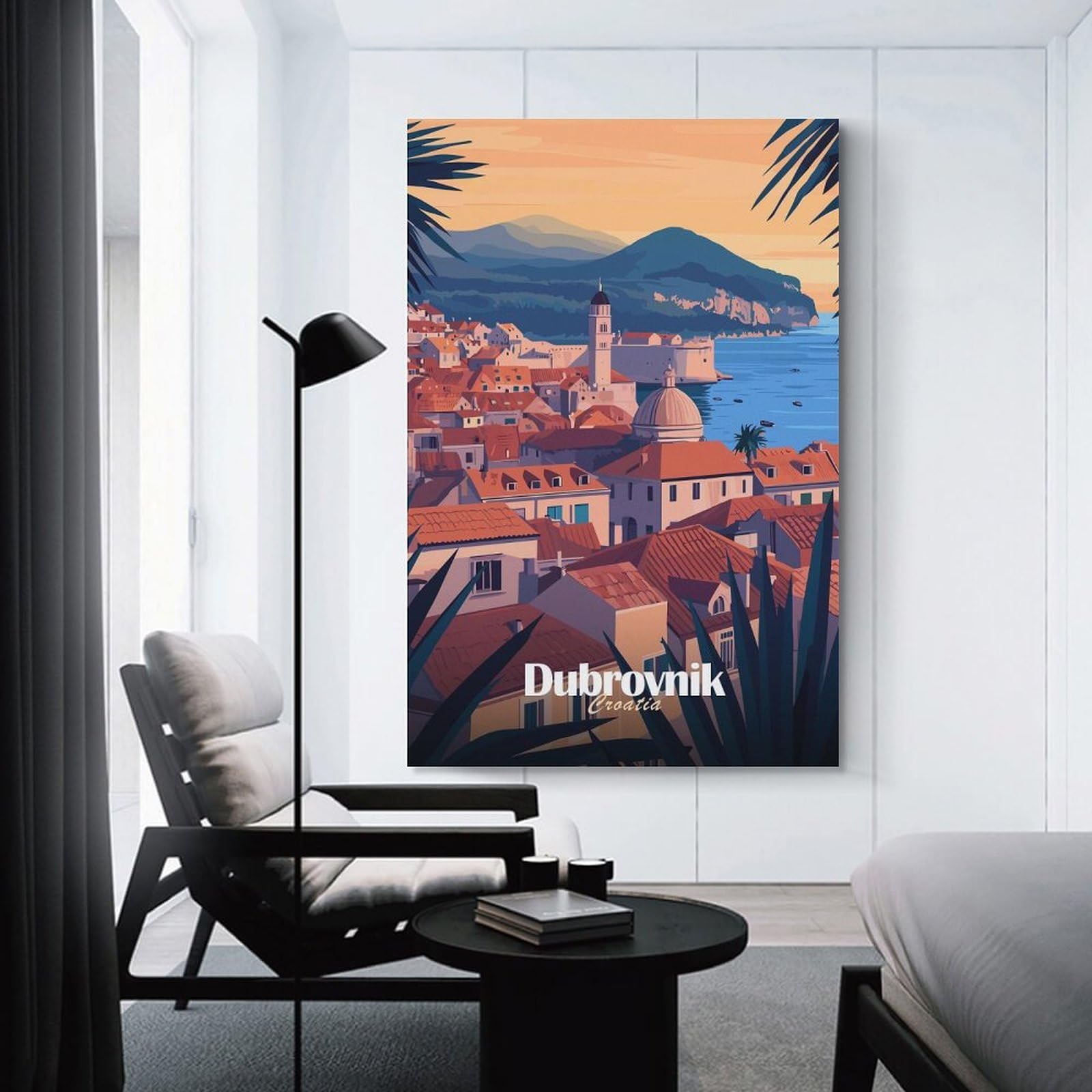 Junmoney Unframe-Style-14 Dubrovnik Cityscape Wall Picture Print, 12X18inch(30X45cm), For New Homes, Bedrooms Or Workspaces, Thoughtful Wall Decor For Art Lovers