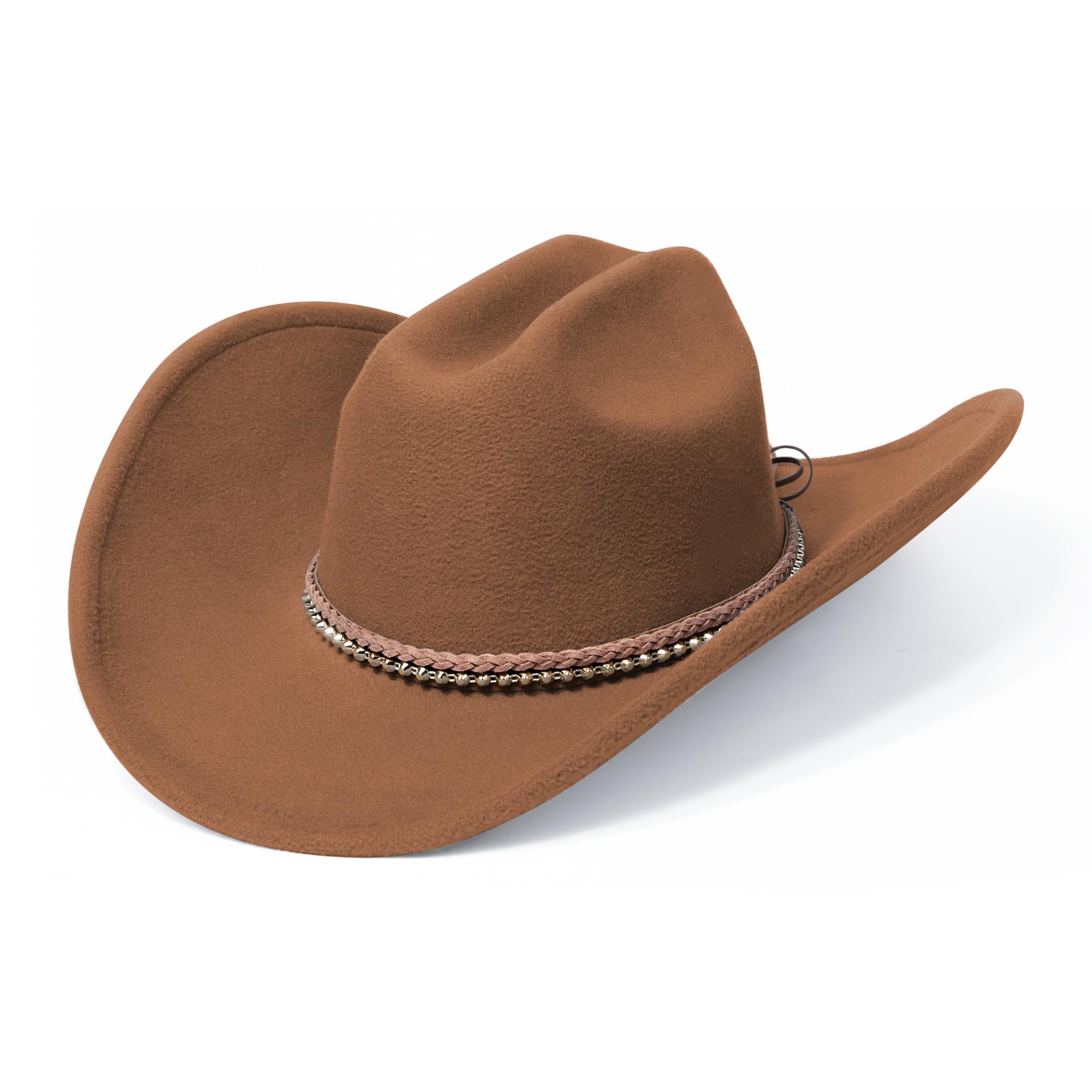 Cappelli da cowboy per donne e uomini con tesa larga in feltro cappelli western per cowgirl e cowboy