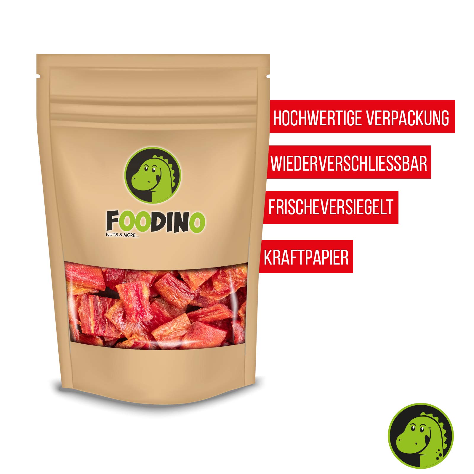 FOODINO 2,5kg Papaya getrocknet naturbelassen ungeschwefelt