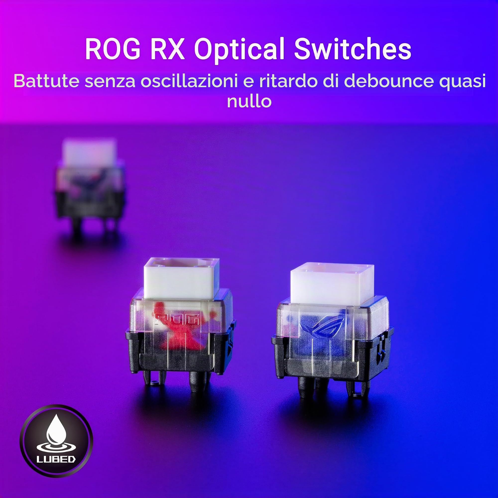 ASUS ROG Strix Scope II 96, Tastiera Meccanica Gaming Wireless, Connessione Bluetooth 5.1 e ROG SpeedNova a 2,4GHz, Tasti ROG RX, Illuminazione RGB, Compatibile con Windows 11, Bianco