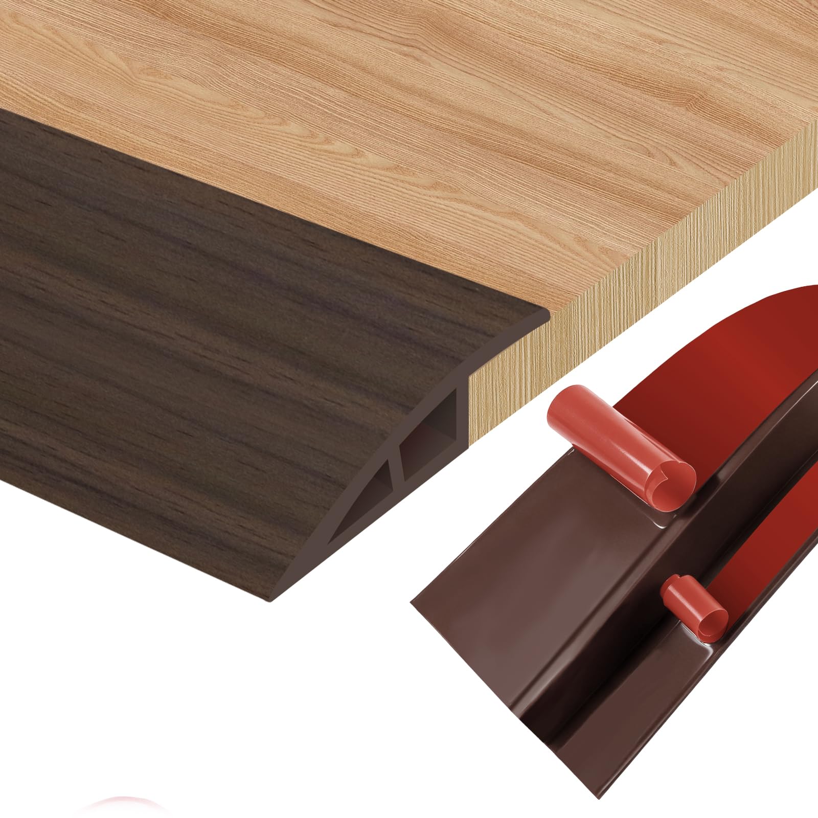 Floor Transition Strip Door Threshold 118" Floor Transition Reducer Trim on The Edges Threshold Strip Self Adhesive Suitable for Doorways, Tiles, Carpet