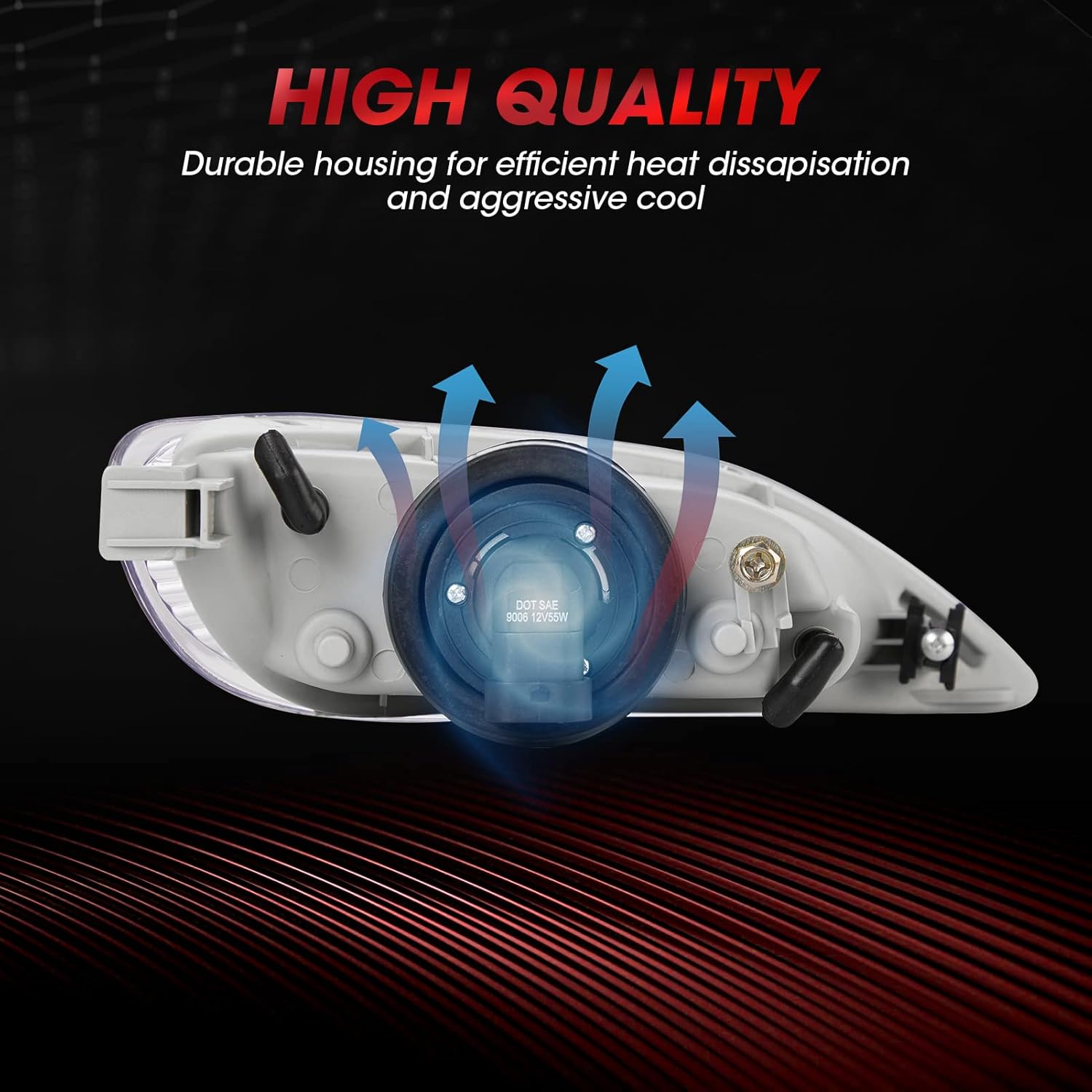 Fog Lights Compatible with 2002-2003 Toyota Solara 2005-2008 Toyota Corolla 2002-2004 Toyota Camry With 9006 12V 55W Halogen Bulbs Included Switch And Wiring Kit -1 Set