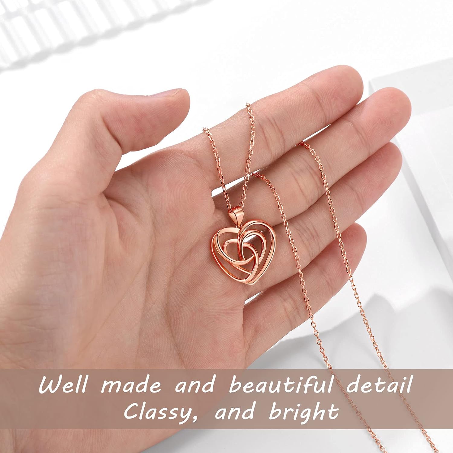 PROSILVER Celtic Jewelry For Women, Irishs, 925 Sterling Silver Love Knot Good Luck Necklace, 18-20 Inch Adjustable, Come with Box