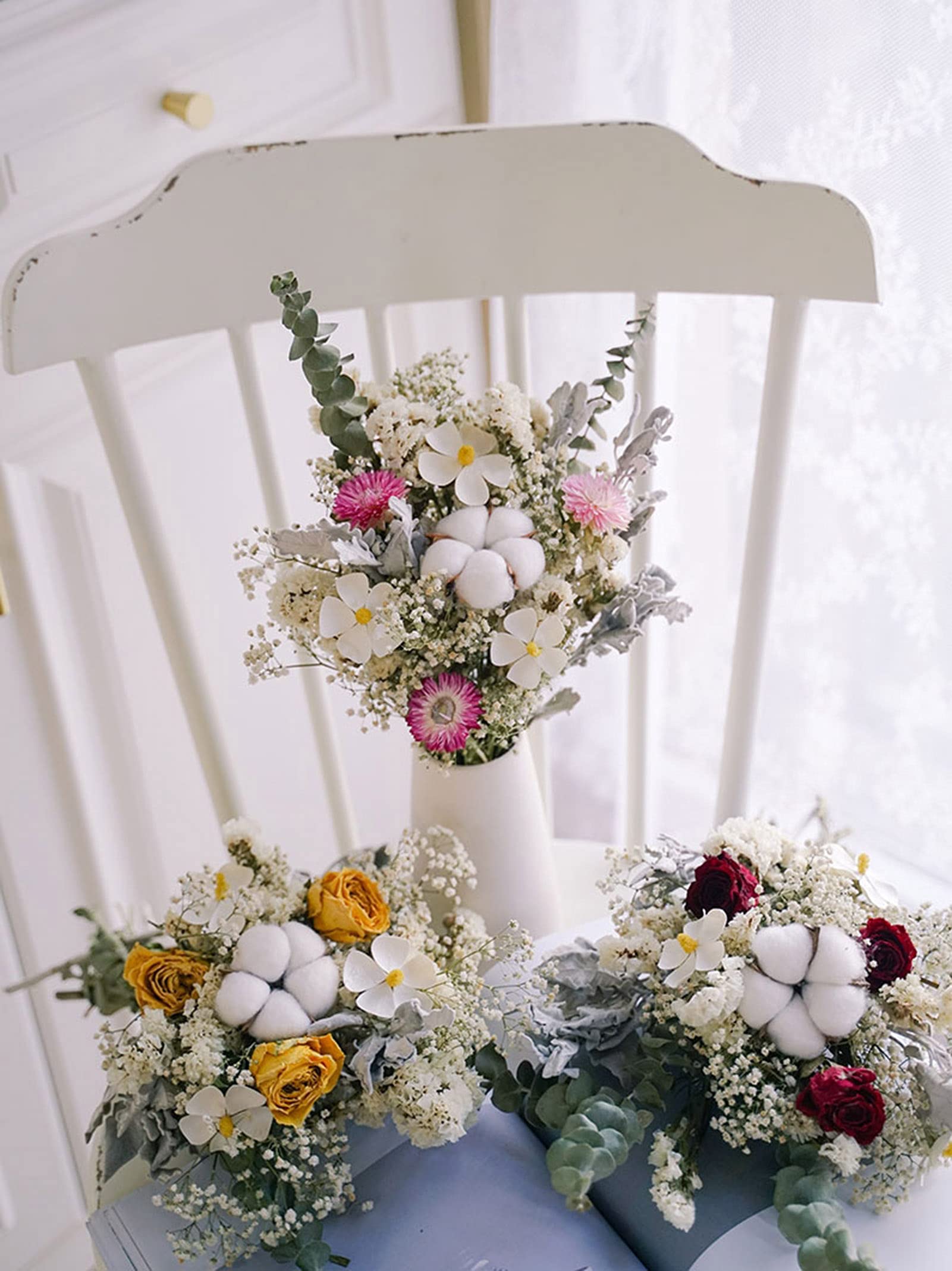 ドライフラワーユーカリローズ花束 Amazon.co.jp: ドライフラワー 花束 ユーカリのバラの花の花束insの家