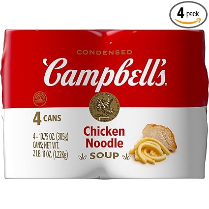 Campbell's Condensed Chicken Noodle Soup, 10.75 Ounce Can (Pack of 4)