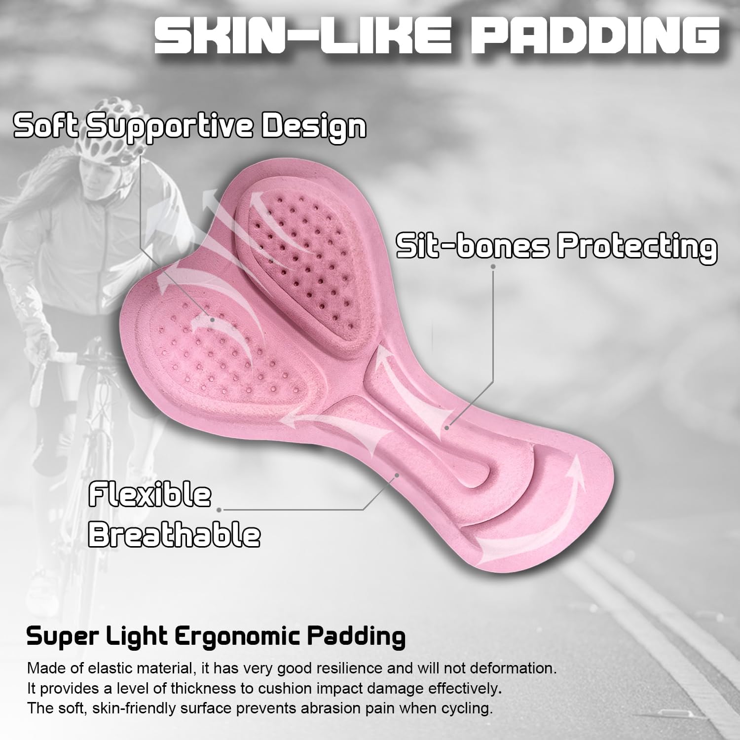 Women's Cycling Underwear 4D Padded Bike Shorts Lightweight Biking Bicycle Briefs with Padding Shock Absorbing - Image 3