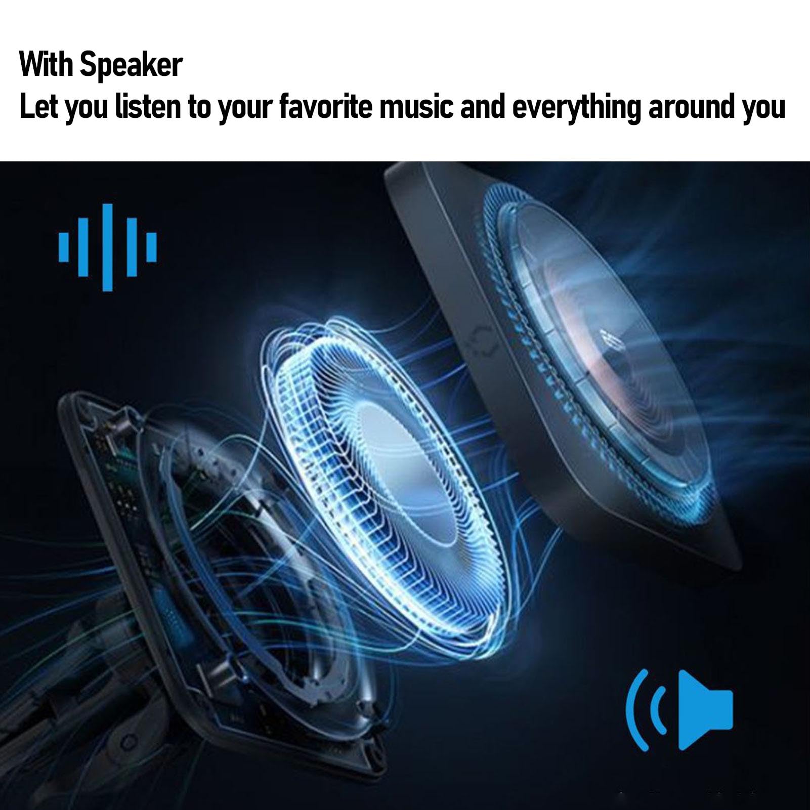 Topiky Bluetooth Audio Smart Lunes pour Femmes Hommes, Lunettes Légères Bleues avec Micro et Haut-Parleur, Contrôle de Soleil Intelligent de Contrôle, Appels Mains Libres, pour la