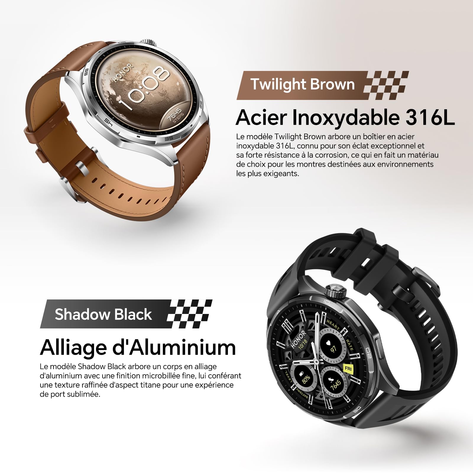 Honor Watch 6 Montre, 35 Jours Autonomie, Écran 1.46" LTPS 3000 Nit | Dual-Band, Football Pro et Badminton, 120+ Sports, GPS, 46.5mm, 10.8mm Mince, Suivi de la Santé | Dual-Band, Football Pro et Badminton, Écran 1.46’’ LTPS 3000 Nits, GPS, 46.5mm, 10.8mm