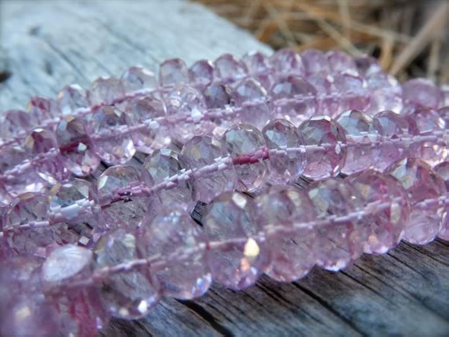 Quartz rose facetté rondelles 9x5mm haut de gamme LKBEADS pour joaillerie fine