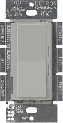 Vista 16 de Lutron DVSCELV-300P-BI Diva - Regulador electrónico de bajo voltaje de 300 vatios de un solo polo, galleta