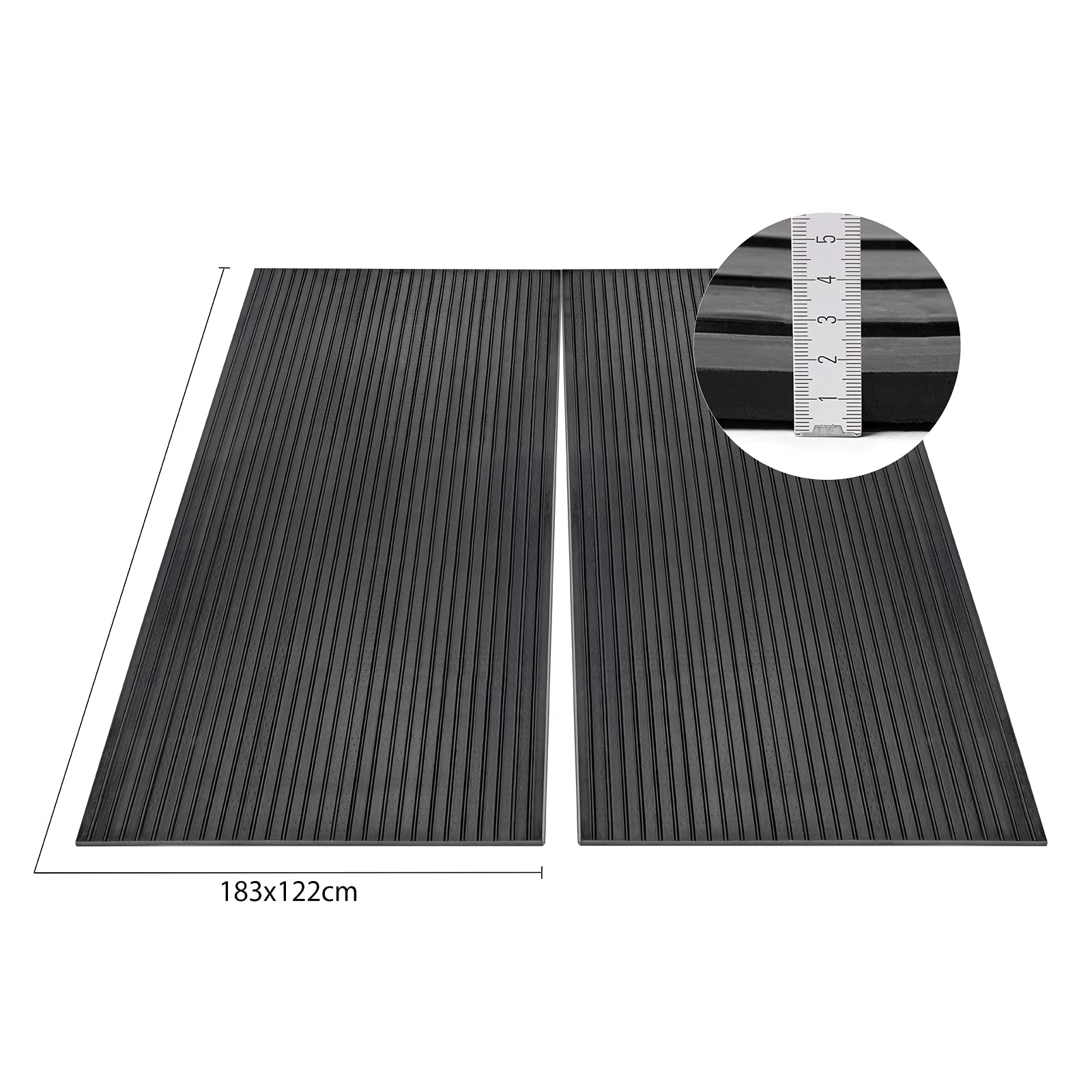 Estera para establo con función de Drenaje, 183 x 122 cm, Alfombrilla de Drenaje para Caballos, cuidadosa con Las articulaciones, Antideslizante, Alfombrilla de Goma para el Suelo