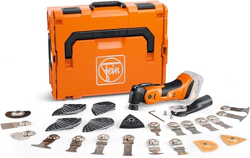FEIN Multimaster a batería AMM 700 Max Top AS, con 60 accesorios para obras en i