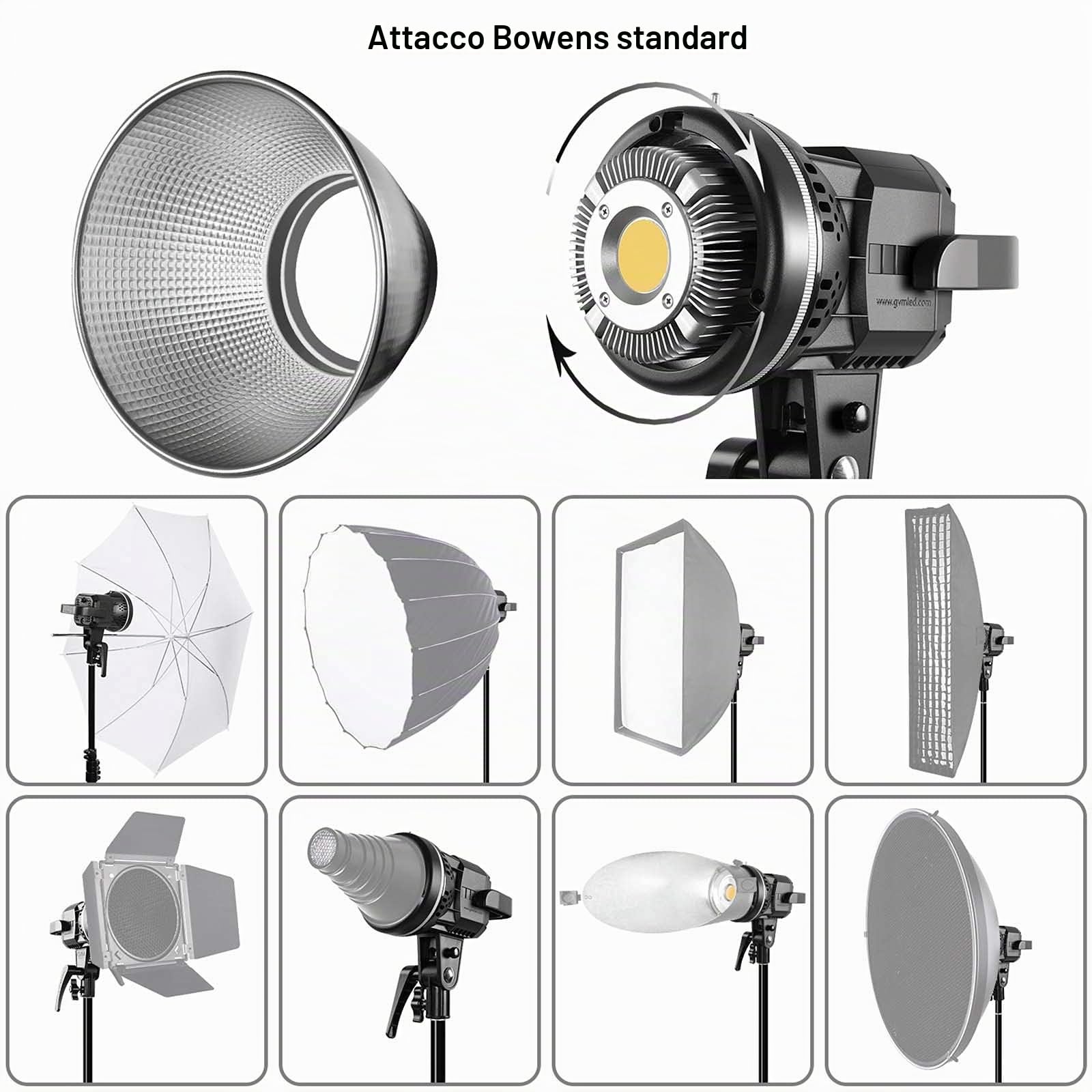 GVM 80W Luce video LED con Controllo APP, CRI97+ luce diurna, 5600K, luce LED da studio, luce fissa per video, fotografia YouTube