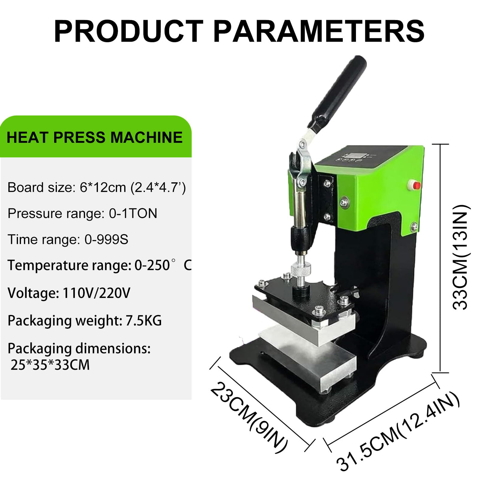 Rosin Calore Pressa Macchina, Pressa Portatile con LED Digitale Manuale Pressa Termica Idraulica Macchina, per Cucina Domestica E Progetti Artigianali