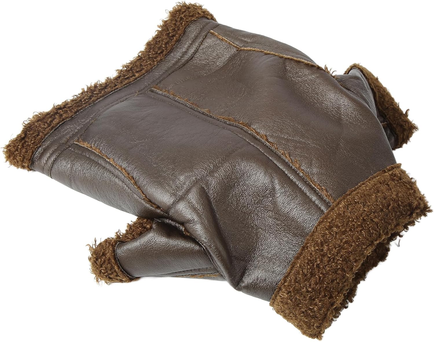 Dog Leather Jacket, Dog Winter Leather Coat Warm for Small Medium Large Dogs for Cats for Winter for Outdoor (M)