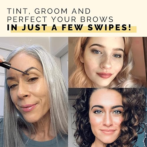 Miniatura 7 de Gel para cejas Elizabeth Mott. Tinte y relleno para cejas Queen of the Fill Cepillo para rellenar cejas y cubrir canas, resistente al agua, larga