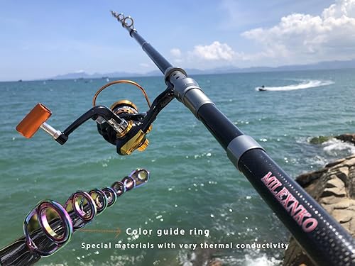 Miniatura 9 de Telescopic Fishing Rod and Reel Combination, 240 Cm Carbon Fiber Rod, Adult Foldable Fishing Rod Suitable for Freshwater and Salt Water