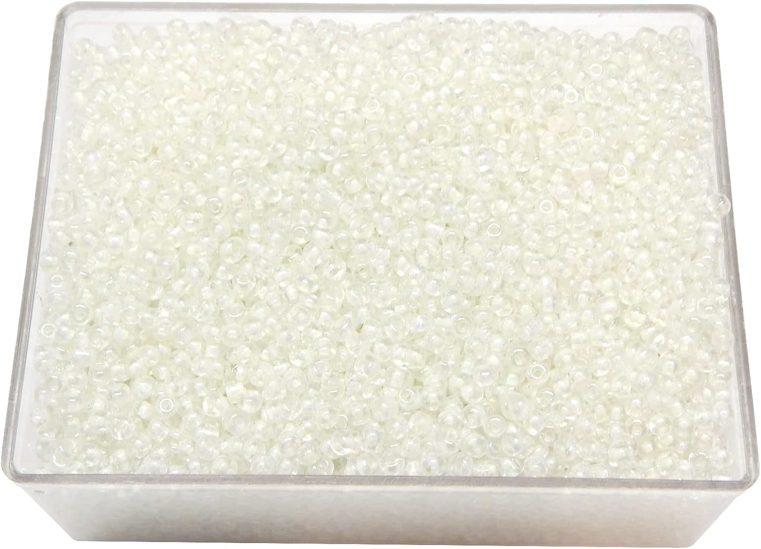 Lot De 150 Perles En Verre Vintage Beige Mat - Forme Irrégulière - Occasion - France