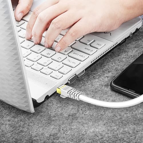 Miniatura 18 de Cable blindado para conexión de red SFTP Ethernet Cat 8, cable LAN de alta velocidad de alta resistencia con conector RJ45 chapado en oro, Paquete