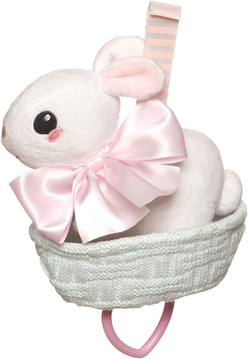 Manhattan Toy Lullaby Bunny Pull Musical Crib and Baby Toy