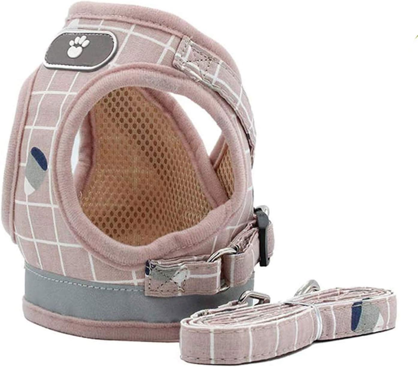 Anlitent Adjustable No Pull Dog/Cat Harness and Lead Set for Walking, Escape Proof Dog Vest Harnesses for Puppy Small Animals/Cats, One Size Up