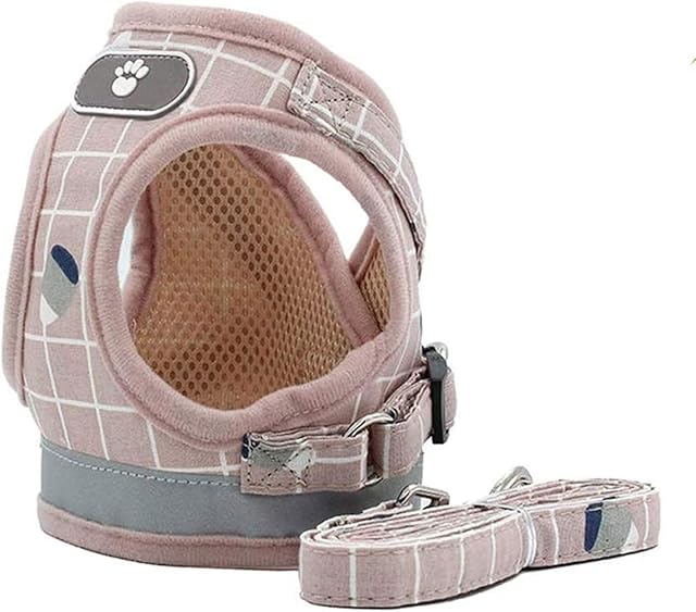 Anlitent Adjustable No Pull Dog/Cat Harness and Lead Set for Walking, Escape Proof Dog Vest Harnesses for Puppy Small Animals/Cats, One Size Up