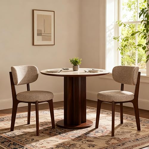 Sillas de comedor de nogal, juego de sillones 2/4, juego de comedor moderno de mediados de siglo con patas de madera silla de comedor para cocina,