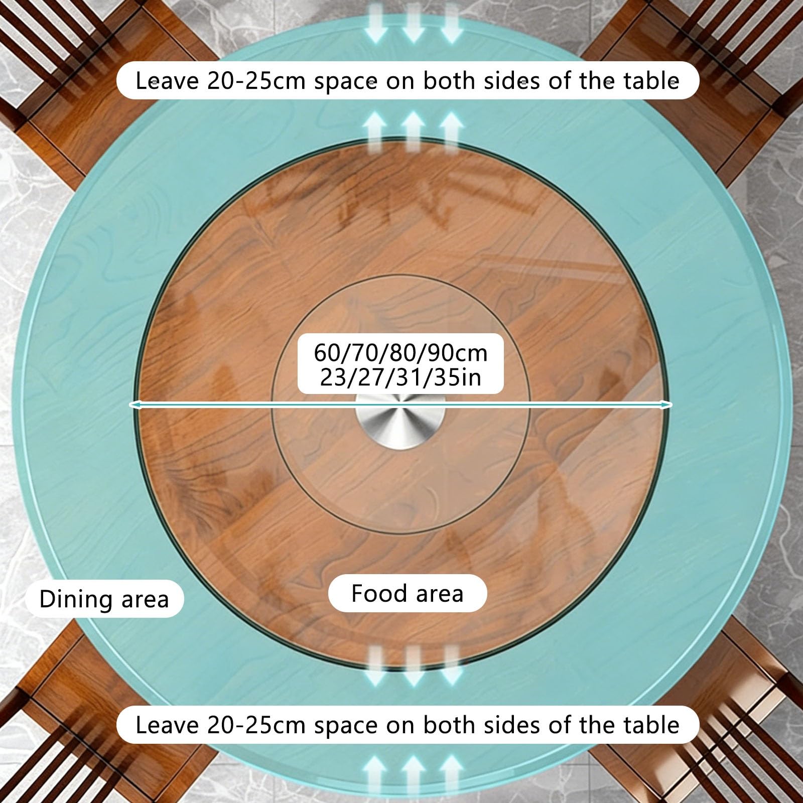 Lazy Susan, organizer per giradischi, piatto rotante per uso domestico, ristoranti, feste, matrimoni, eventi