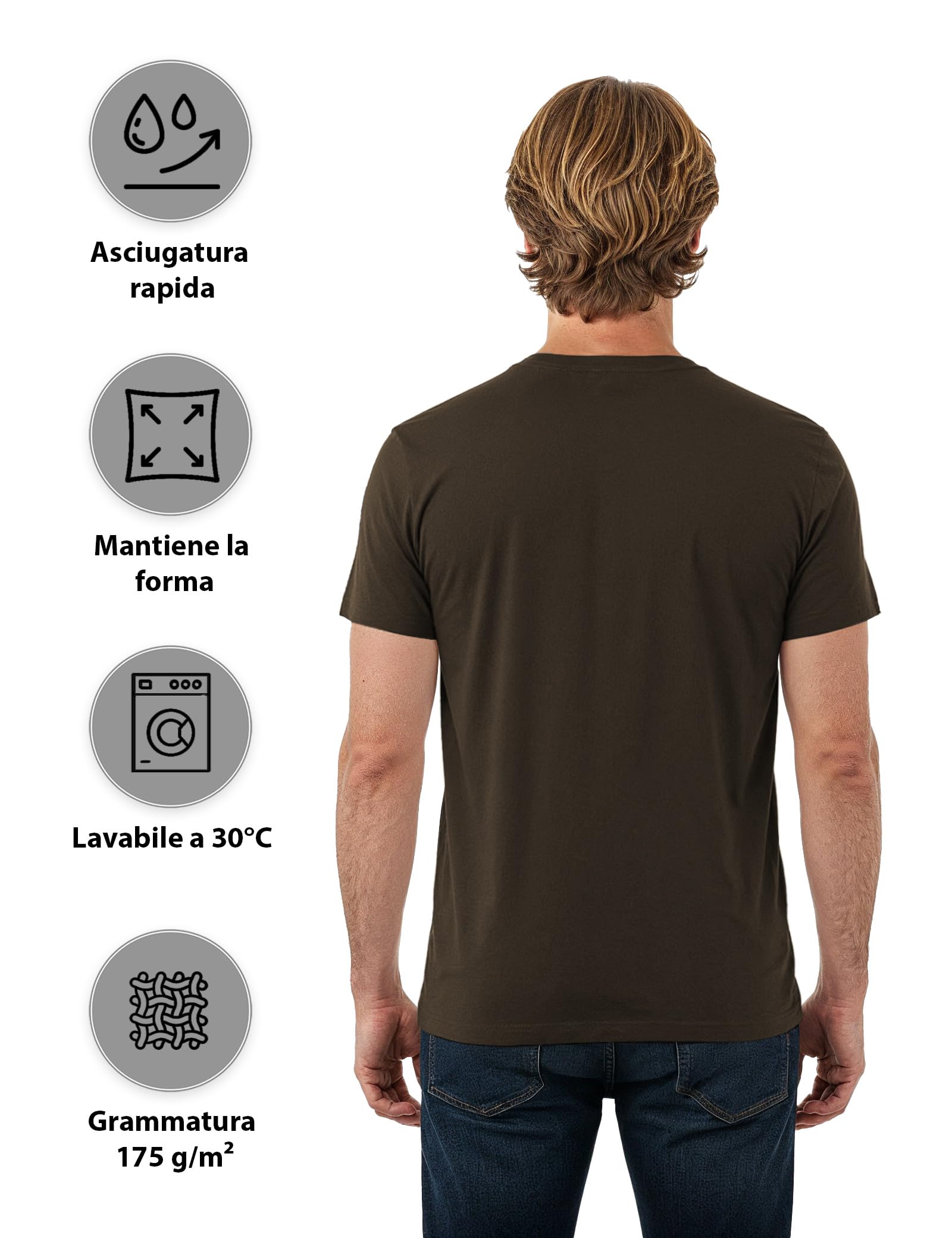 ALPIDEX T-Shirt Magliette da Uomo Confezione da 5 con Girocollo - Taglie S M L XL XXL 3XL 4XL 5XL