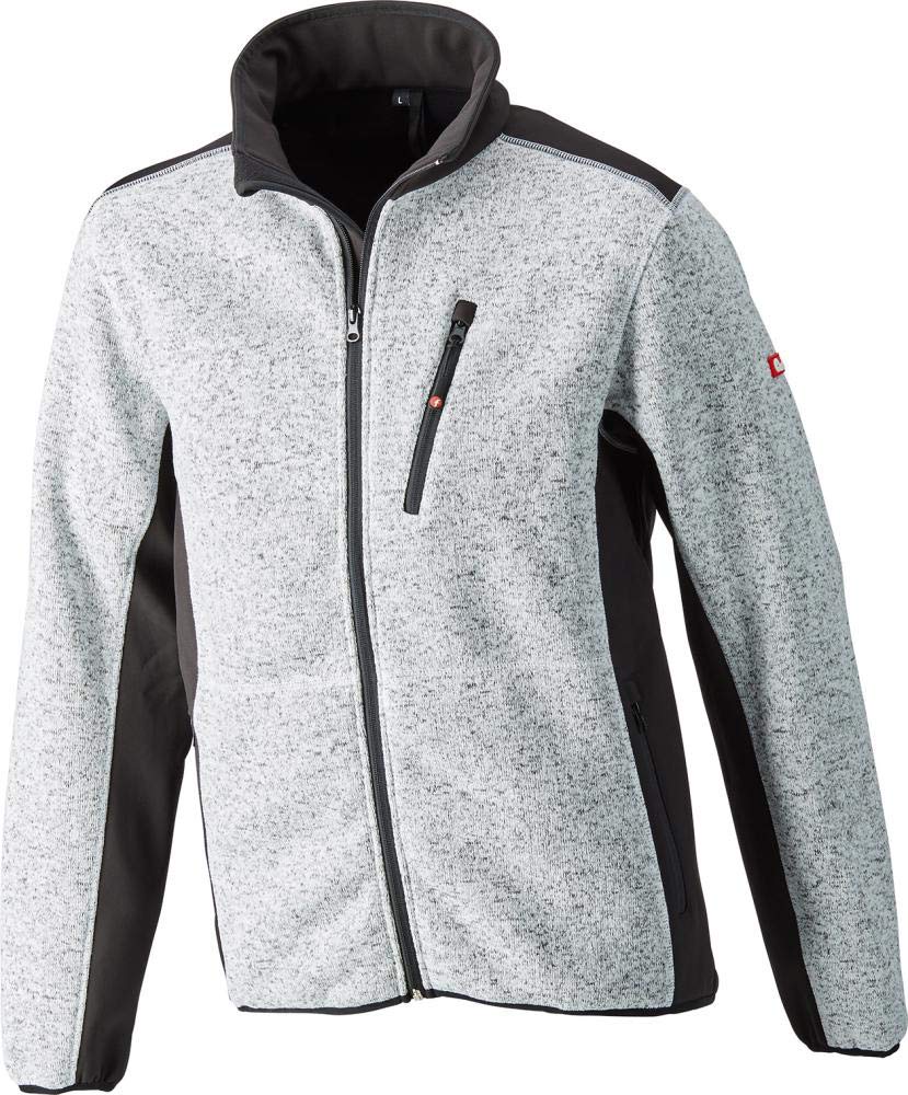 Kurtka bluza dzianina/softshell robocza męska r. S jasnoszary/czarny FORTIS