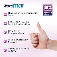 Vista 3 de WartStick para eliminar verrugas comunes y plantares, barra de máximo poder, ácido salicílico, 0.17 onzas, paquete de de 1