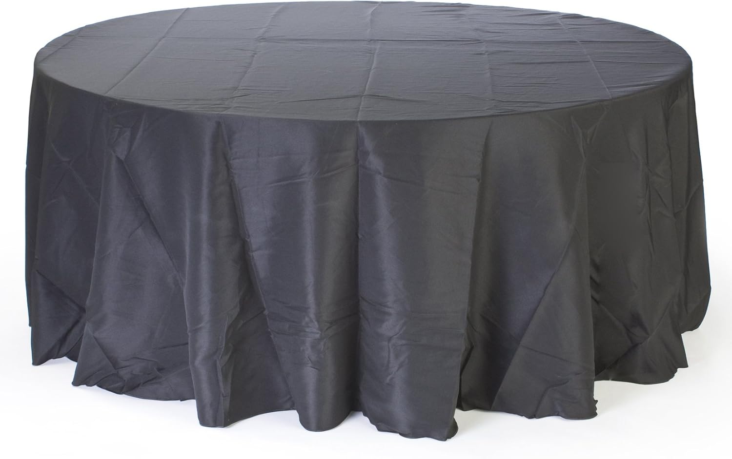 Displays2go Tablecloth for 6Feet Round Table, Black, Set of 5 Home & Kitchen