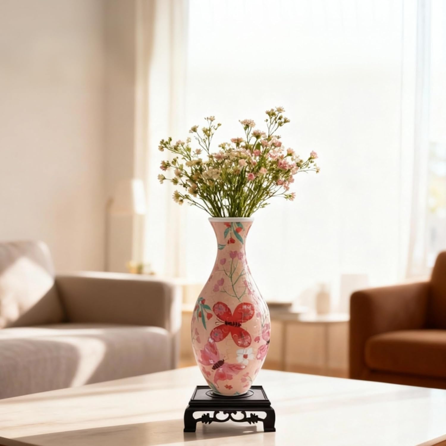 3D Puzzle Vase, Puzzle for Adults, Creative Vase Puzzle for Flowers, Unique Home Décor & Housewarming Gift