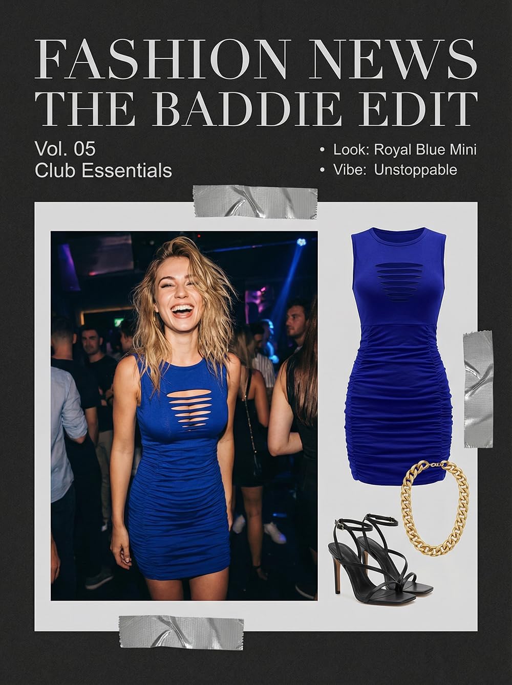 Summer Dresses for Women Sexy Club Summer Bodycon Ruched Cocktail Mini Dress Cut Out Date Night Short Dresses - Image 5