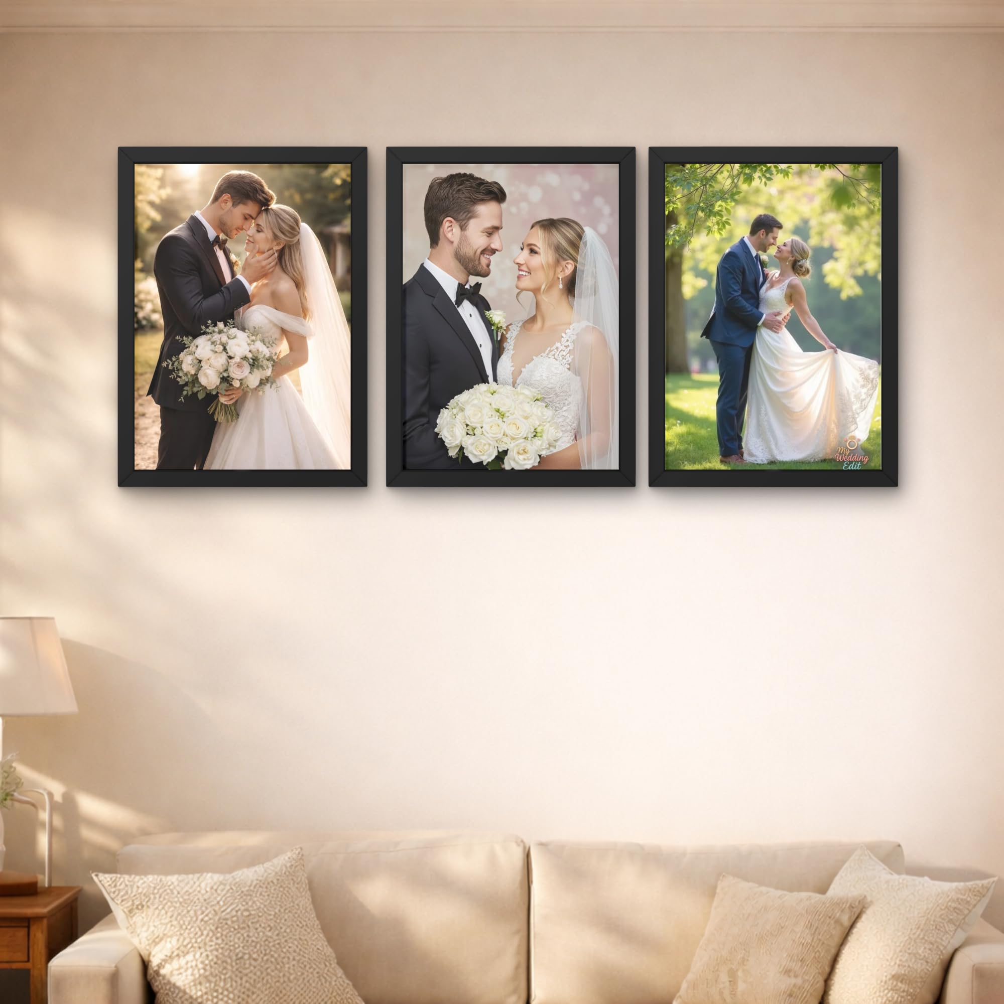 Black A4 Photo Frame Set of 3 | Wooden Wall Frame | Certificate Frame 06-image-27