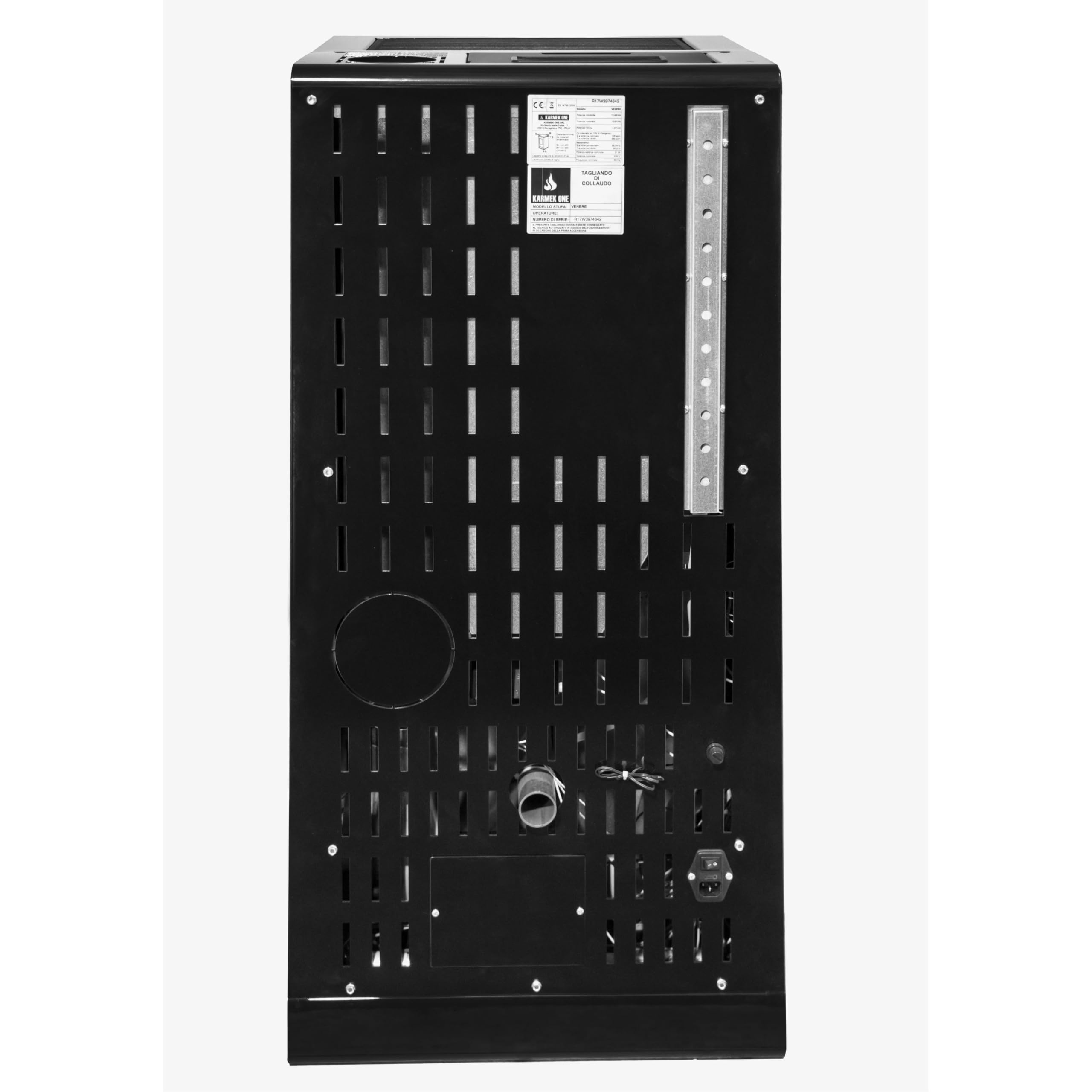 EIDER BIOMASA Estufa de Pellets VENERE – 10,8 kW – Rendimiento 90% – Tolva 16 kg – Hasta 315 m³ – Programación Semanal – Display Digital – Salida 80 mm – Clase Energética A+