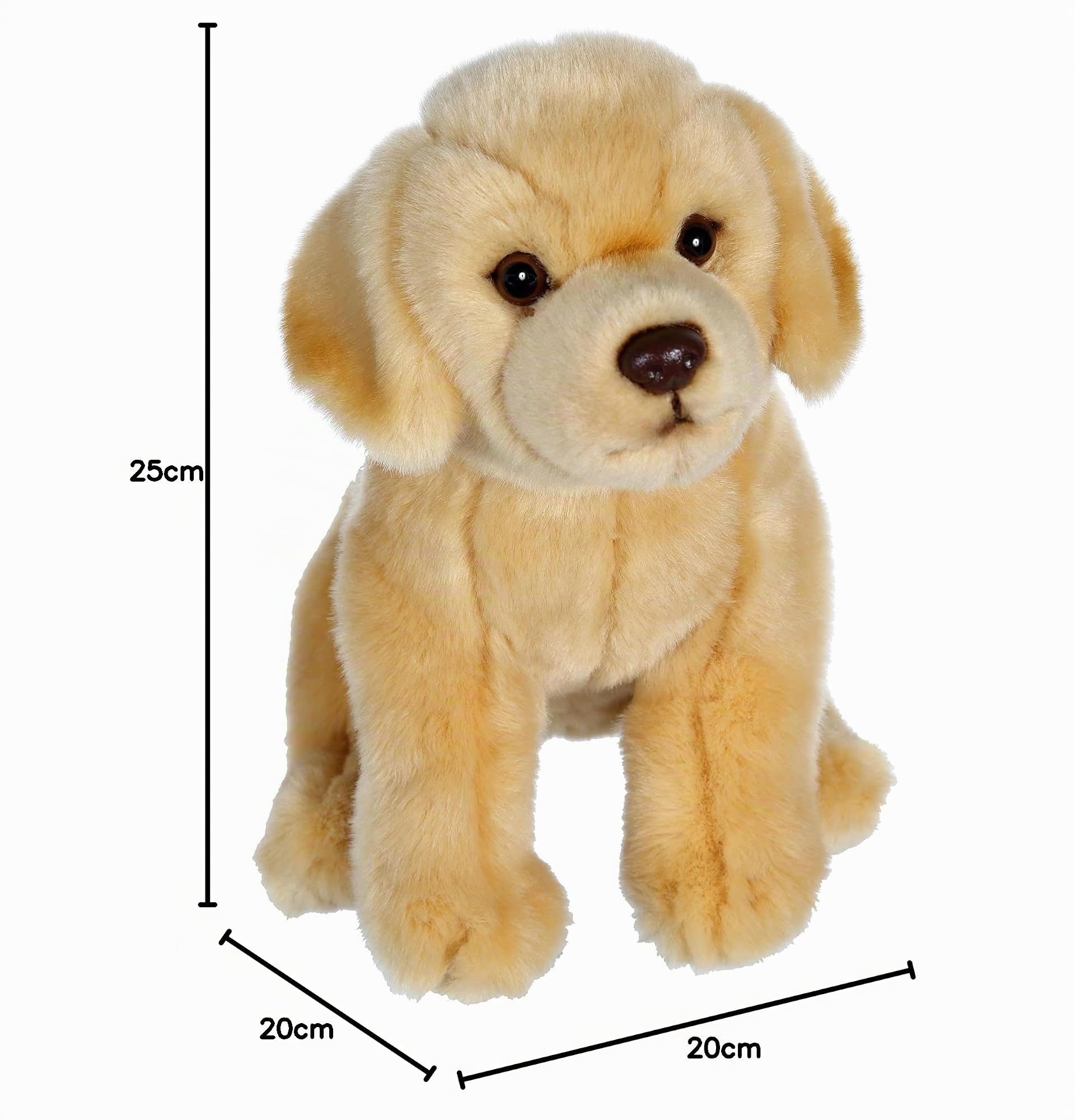 Gipsy Toys - Perro Sentado 25 cm Labrador Beige - Peluche para niños - Disponible en 8 Modelos Diferentes - 071522