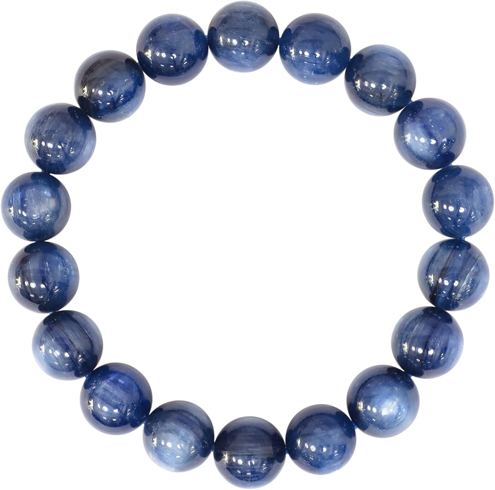 Amazon | 新宿銀の蔵 12mm玉 [高 品 質] カイヤナイト ブレスレット 長