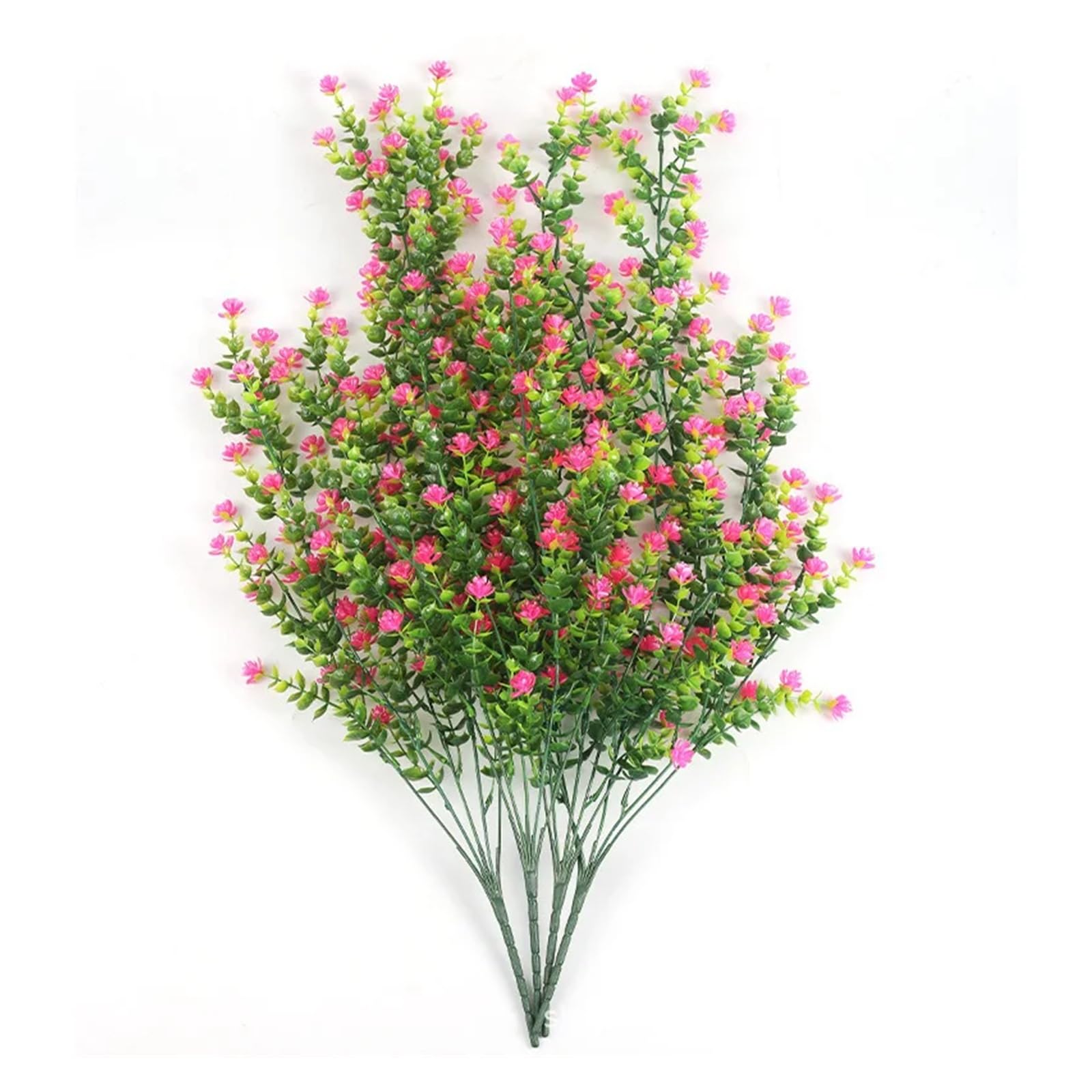 GJgfjGHK Artificial Plant Hanging Flowers with Eucalyptus Leaves Greenery Vine forWall Home Garden Wedding Decoration Outdoor Artificial Plants Indoor(Pink)