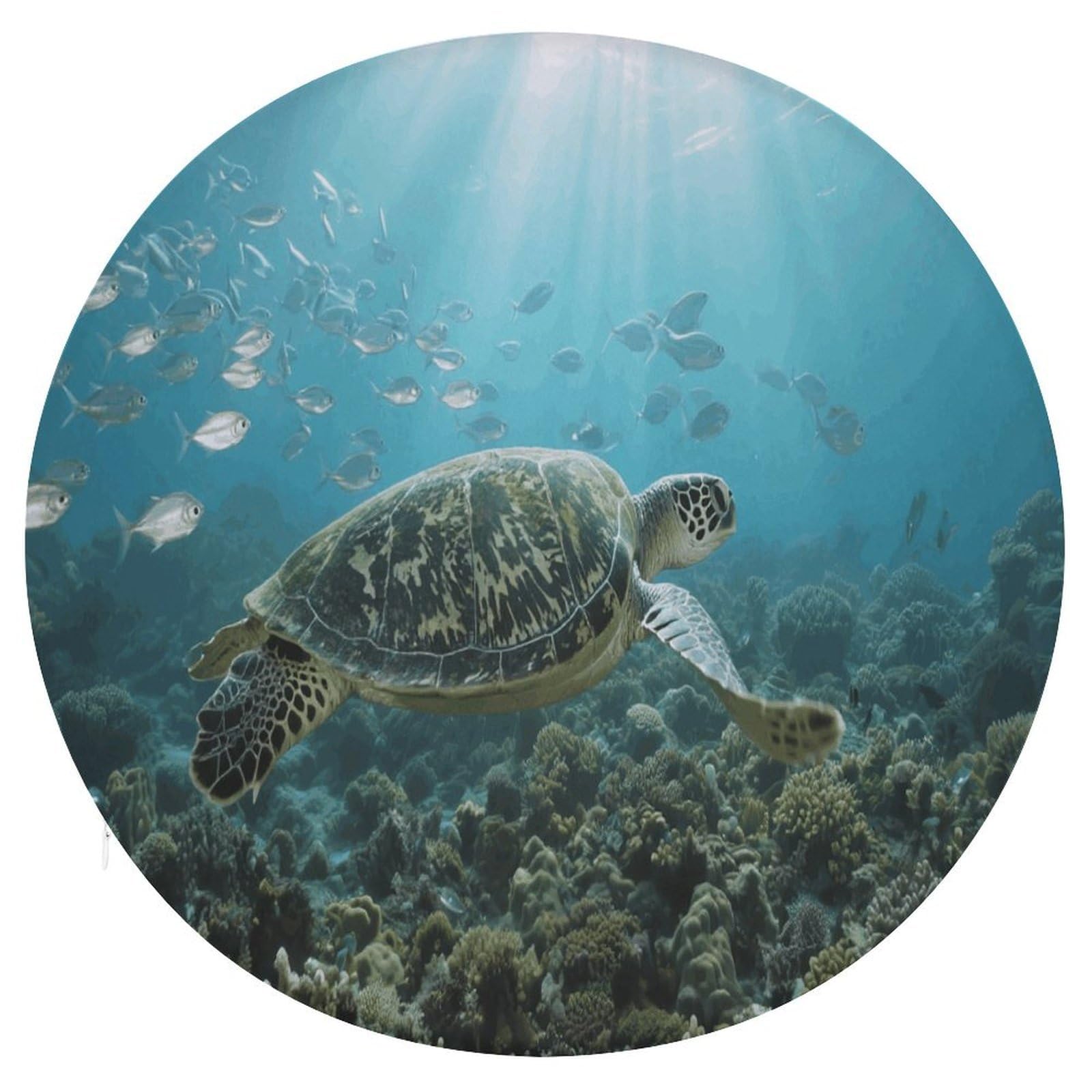 VstaDank Ocean Animals Cushions Memory Non Slip Car Seat Cushions Dining Chairs Cushion Indoo Dining Room Round Chair Pads with Zipper and Removable Cover Cushion