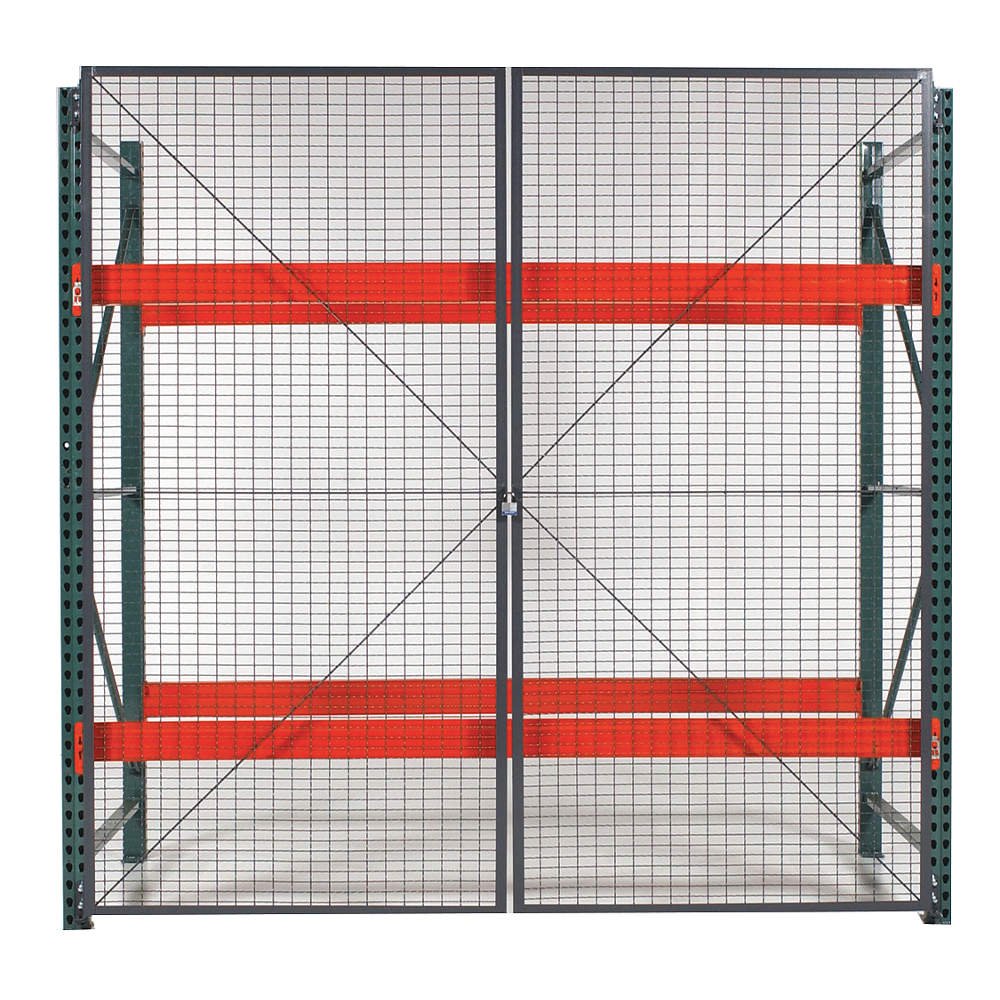 Wirecrafters RackBack Wire Mesh Pallet Rack Enclosure Hinged Door