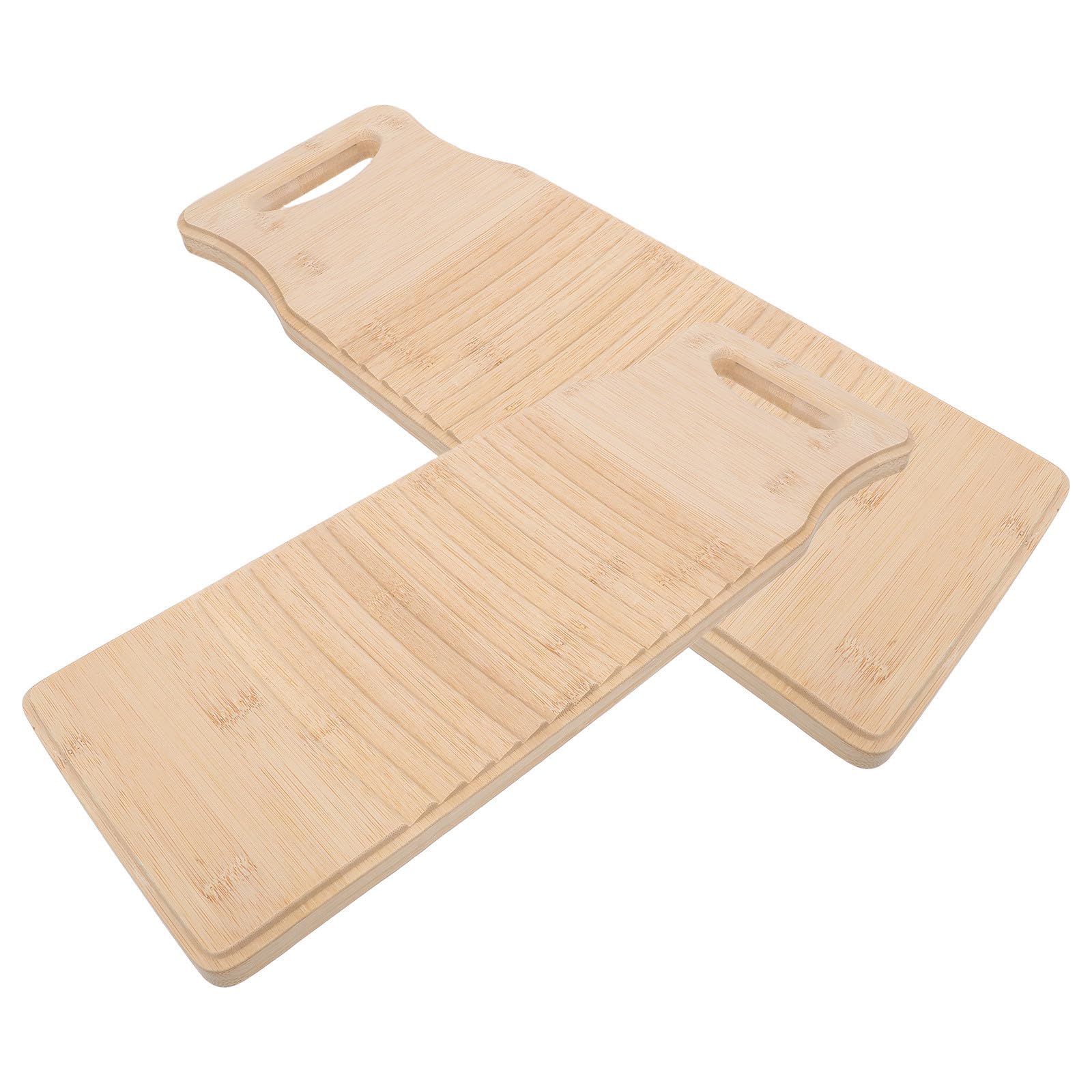 Toyvian 2 Piezas Tabla para Lavar Ropa de Bambú Textura Acanalada y Secado Rápido, Adecuado para Ropa Delicada en Cuarto de Lavado o Fregadero