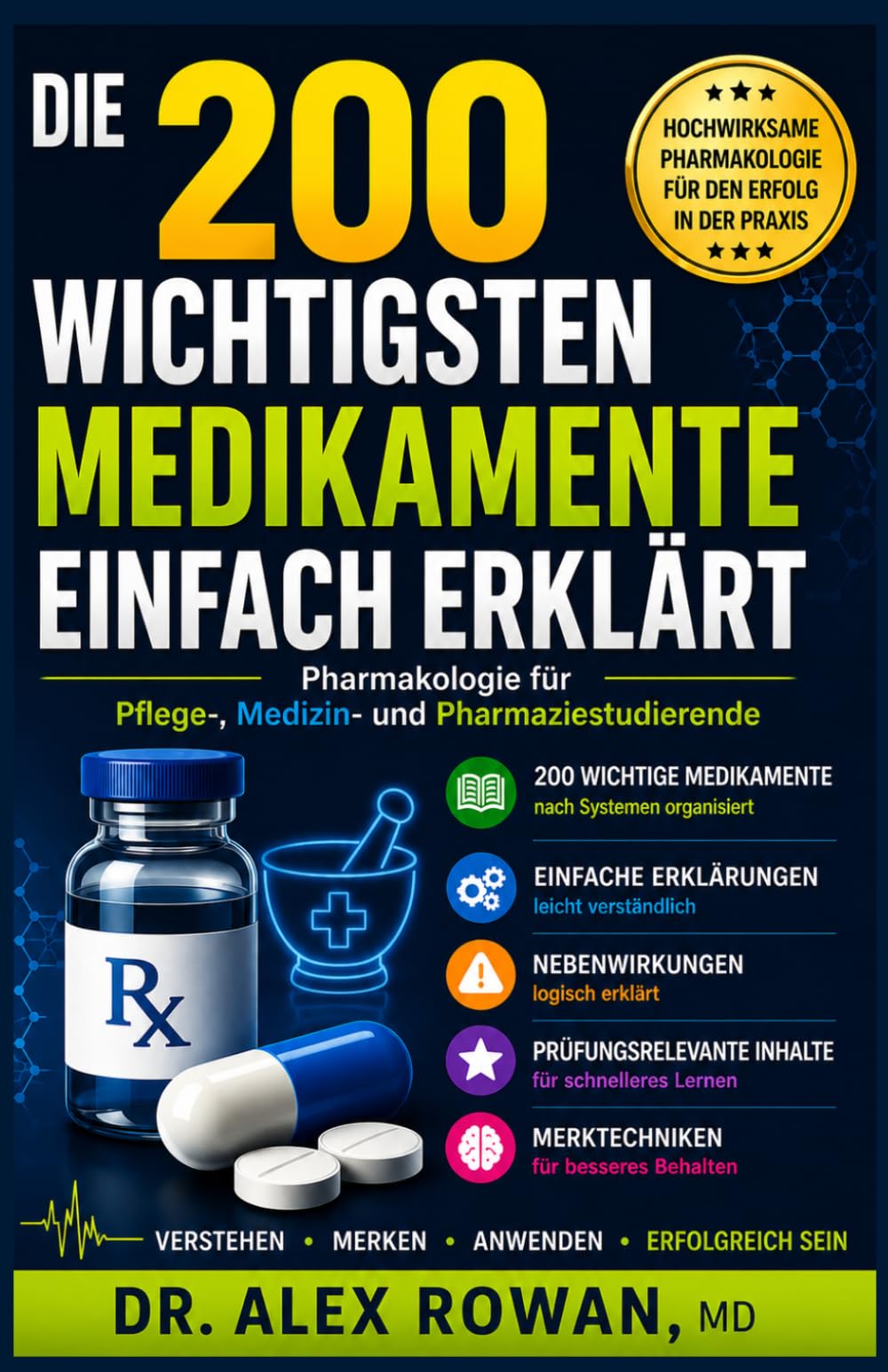 DIE 200 WICHTIGSTEN MEDIKAMENTE EINFACH ERKLÄRT (VOLLFARBIG): Pharmakologie für Studierende der Pflege, Medizin und Pharmazie | Ein effektiver Lernleitfaden für Prüfungen und klinische Praxis