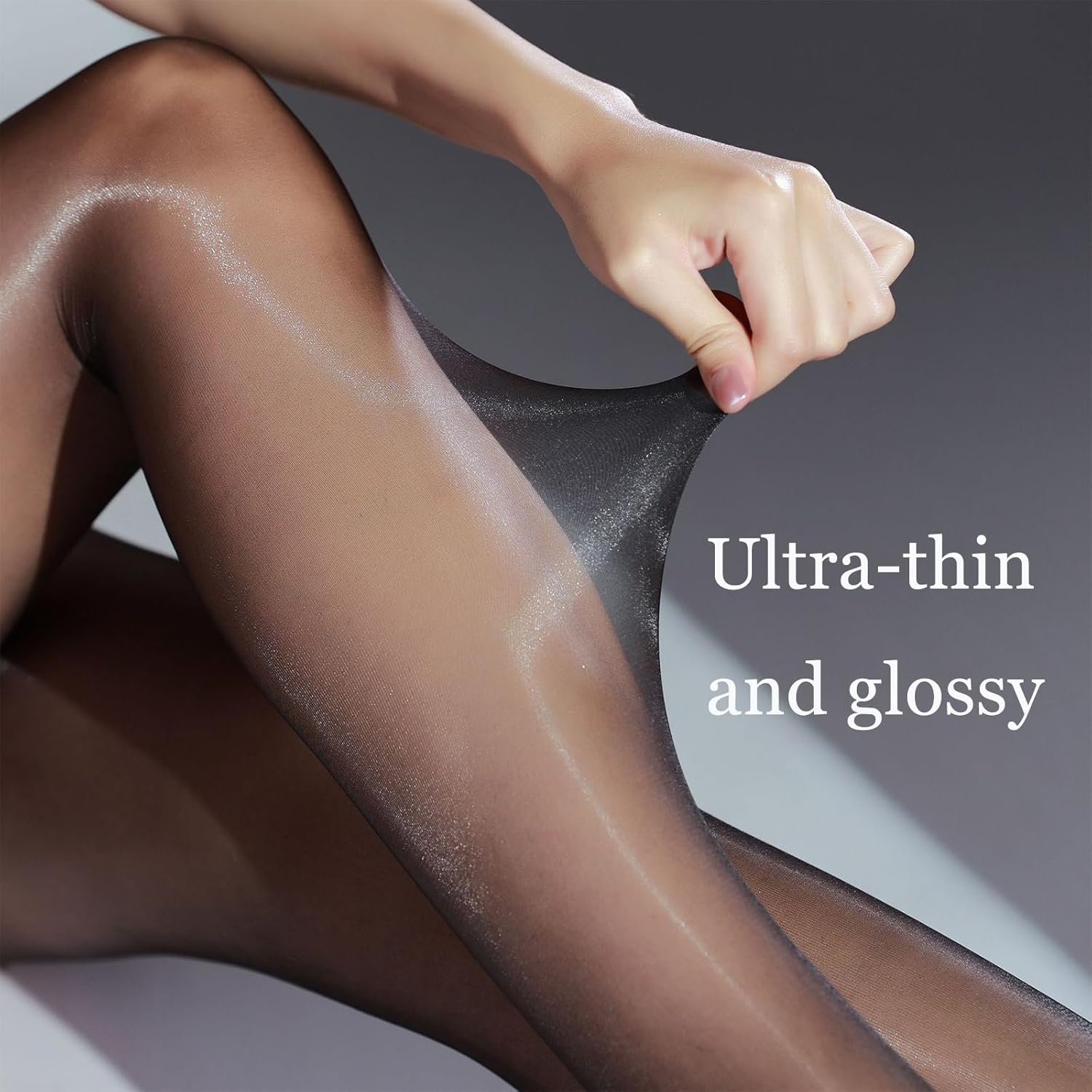 Women's Oil Shiny Seamless Pantyhose 3 Denier 360 Seamless Crotch Ultra-Thin Sheer Tights Smooth Stockings - Image 5
