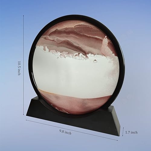 Miniatura 3 de Imagen de arte de arena móvil de 11 pulgadas, kits de arte de arena de movimiento líquido para niños, marco negro y arena de café